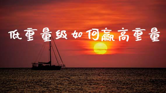 低重量级如何赢高重量_https://wap.lcjysmgs.com_债券基金_第1张