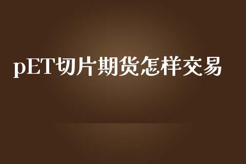pET切片期货怎样交易_https://wap.lcjysmgs.com_原油期货_第1张