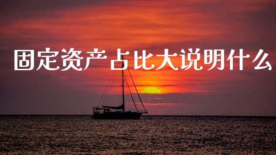 固定资产占比大说明什么_https://wap.lcjysmgs.com_元宇宙_第1张