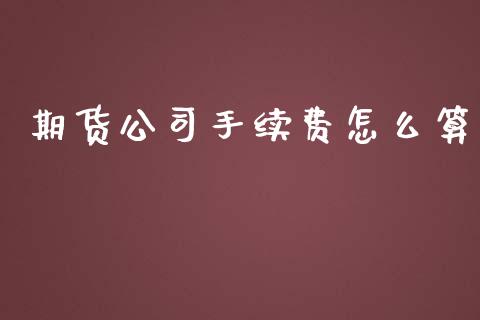 期货公司手续费怎么算_https://wap.lcjysmgs.com_金融交易_第1张