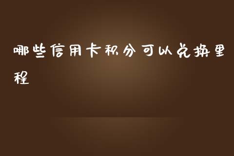 哪些信用卡积分可以兑换里程_https://wap.lcjysmgs.com_元宇宙_第1张