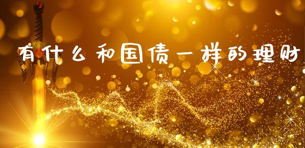 有什么和国债一样的理财_https://wap.lcjysmgs.com_原油期货_第1张