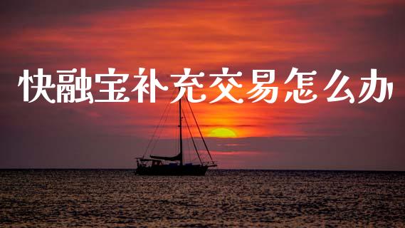 快融宝补充交易怎么办_https://wap.lcjysmgs.com_元宇宙_第1张
