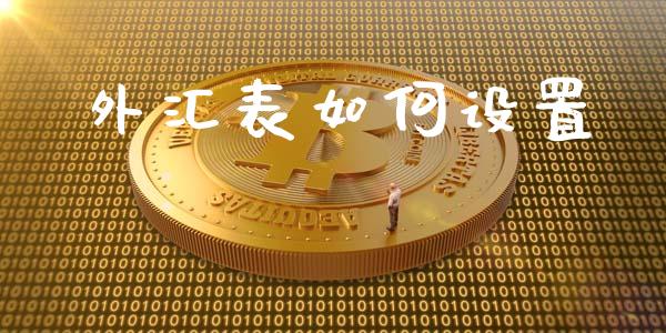 外汇表如何设置_https://wap.lcjysmgs.com_原油期货_第1张