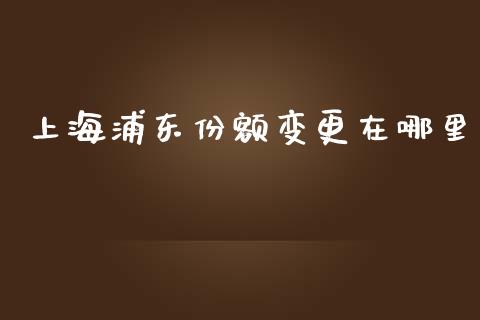 上海浦东份额变更在哪里_https://wap.lcjysmgs.com_金融交易_第1张