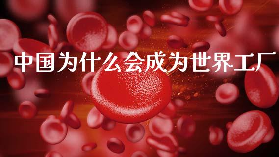 中国为什么会成为世界工厂_https://wap.lcjysmgs.com_金融交易_第1张