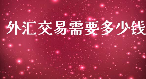 外汇交易需要多少钱_https://wap.lcjysmgs.com_原油期货_第1张
