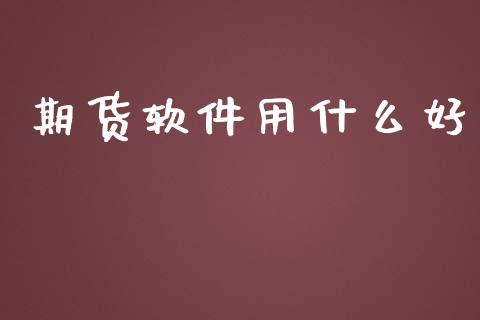期货软件用什么好_https://wap.lcjysmgs.com_债券基金_第1张
