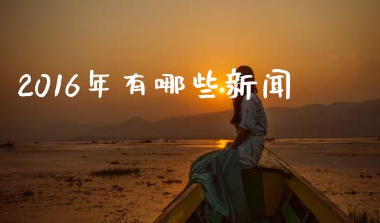 2016年有哪些新闻_https://wap.lcjysmgs.com_元宇宙_第1张