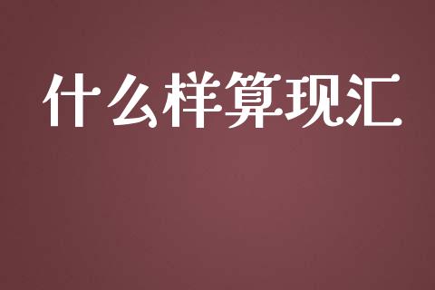 什么样算现汇_https://wap.lcjysmgs.com_金融交易_第1张