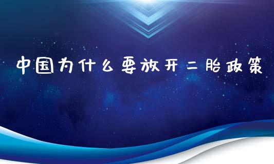 中国为什么要放开二胎政策_https://wap.lcjysmgs.com_金融交易_第1张