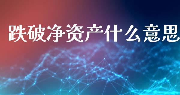 跌破净资产什么意思_https://wap.lcjysmgs.com_原油期货_第1张
