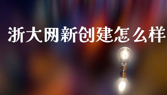 浙大网新创建怎么样_https://wap.lcjysmgs.com_原油期货_第1张