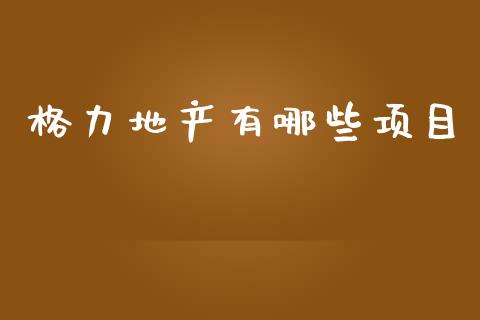 格力地产有哪些项目_https://wap.lcjysmgs.com_债券基金_第1张