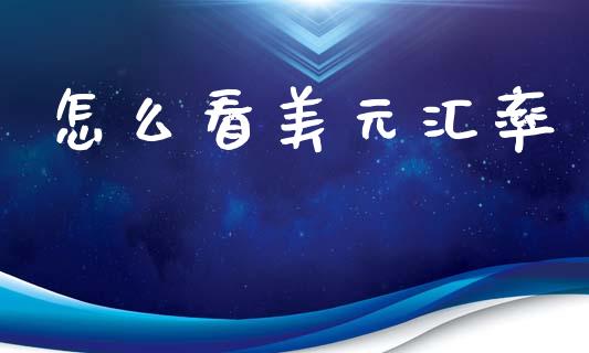 怎么看美元汇率_https://wap.lcjysmgs.com_原油期货_第1张
