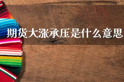 期货大涨承压是什么意思_https://wap.lcjysmgs.com_原油期货_第1张