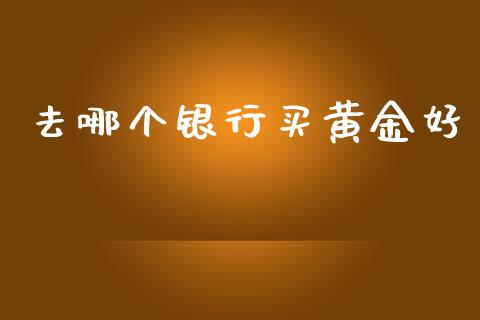 去哪个银行买黄金好_https://wap.lcjysmgs.com_元宇宙_第1张