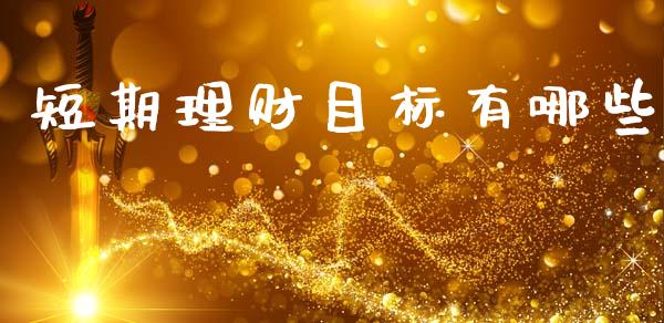 短期理财目标有哪些_https://wap.lcjysmgs.com_债券基金_第1张