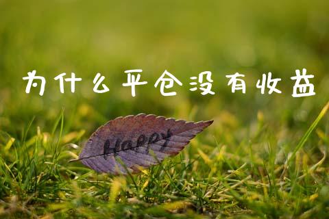 为什么平仓没有收益_https://wap.lcjysmgs.com_原油期货_第1张