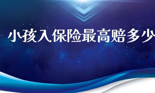 小孩入保险最高赔多少_https://wap.lcjysmgs.com_债券基金_第1张