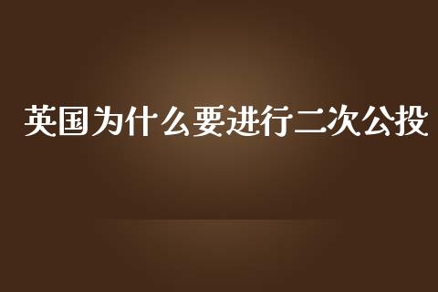 英国为什么要进行二次公投_https://wap.lcjysmgs.com_原油期货_第1张