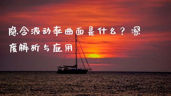 隐含波动率曲面是什么？深度解析与应用_https://wap.lcjysmgs.com_债券基金_第1张