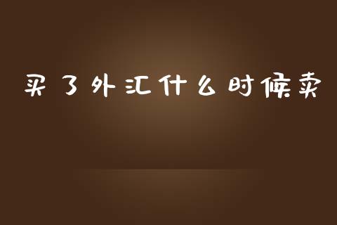 买了外汇什么时候卖_https://wap.lcjysmgs.com_金融交易_第1张