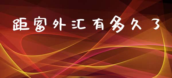 距富外汇有多久了_https://wap.lcjysmgs.com_债券基金_第1张