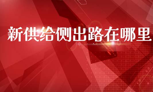 新供给侧出路在哪里_https://wap.lcjysmgs.com_元宇宙_第1张