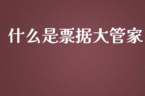 什么是票据大管家_https://wap.lcjysmgs.com_金融交易_第1张