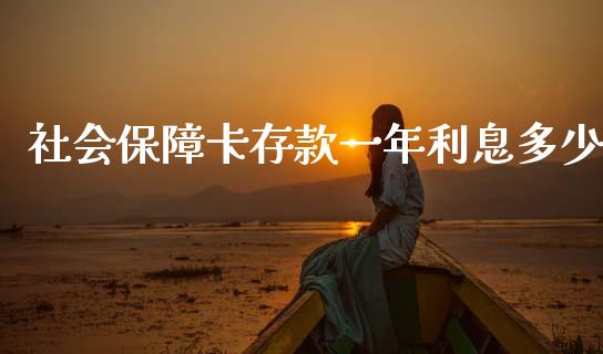 社会保障卡存款一年利息多少_https://wap.lcjysmgs.com_元宇宙_第1张