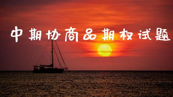 中期协商品期权试题_https://wap.lcjysmgs.com_元宇宙_第1张