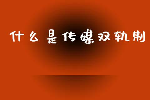 什么是传媒双轨制_https://wap.lcjysmgs.com_元宇宙_第1张