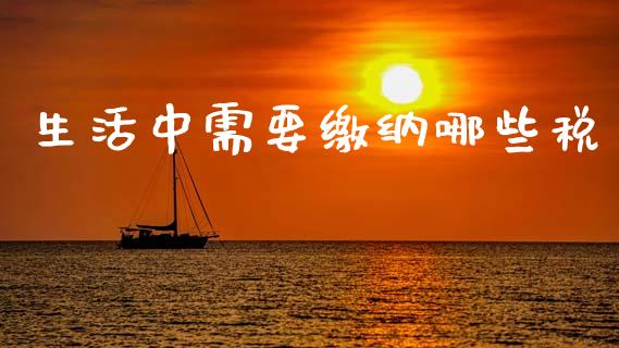 生活中需要缴纳哪些税_https://wap.lcjysmgs.com_债券基金_第1张