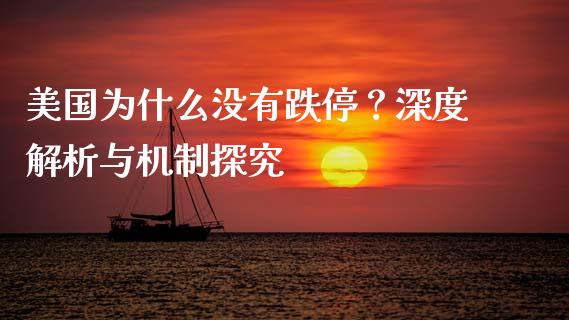 美国为什么没有跌停？深度解析与机制探究_https://wap.lcjysmgs.com_金融交易_第1张