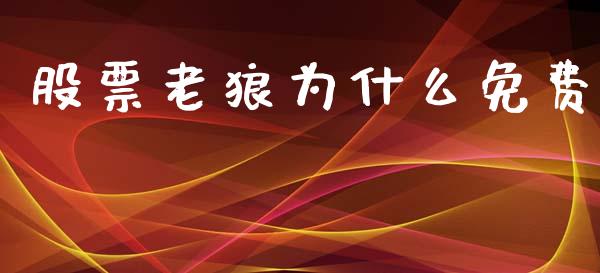 股票老狼为什么免费_https://wap.lcjysmgs.com_债券基金_第1张