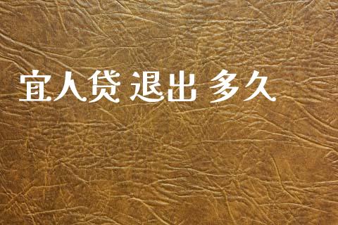 宜人贷 退出 多久_https://wap.lcjysmgs.com_债券基金_第1张
