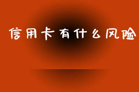信用卡有什么风险_https://wap.lcjysmgs.com_债券基金_第1张
