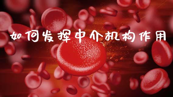 如何发挥中介机构作用_https://wap.lcjysmgs.com_原油期货_第1张
