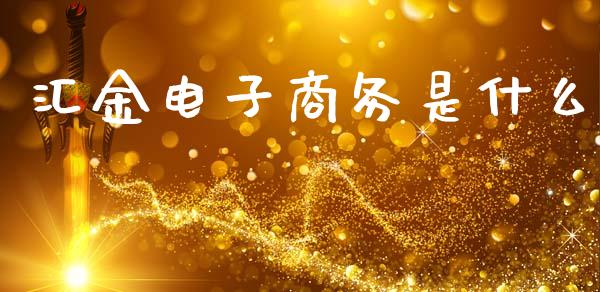 汇金电子商务是什么_https://wap.lcjysmgs.com_金融交易_第1张