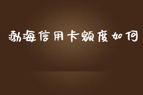 渤海信用卡额度如何_https://wap.lcjysmgs.com_债券基金_第1张