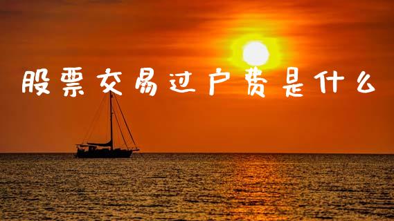 股票交易过户费是什么_https://wap.lcjysmgs.com_债券基金_第1张