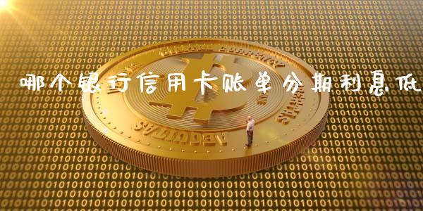 哪个银行信用卡账单分期利息低_https://wap.lcjysmgs.com_元宇宙_第1张
