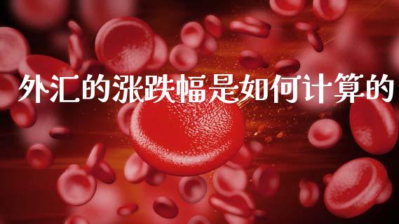 外汇的涨跌幅是如何计算的_https://wap.lcjysmgs.com_元宇宙_第1张
