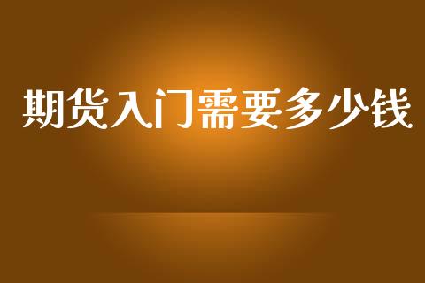 期货入门需要多少钱_https://wap.lcjysmgs.com_债券基金_第1张