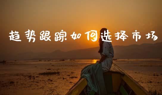 趋势跟踪如何选择市场_https://wap.lcjysmgs.com_原油期货_第1张
