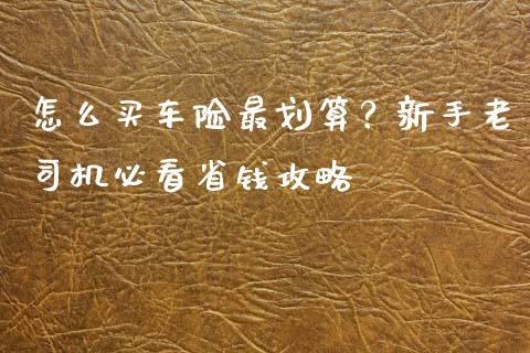 怎么买车险最划算？新手老司机必看省钱攻略_https://wap.lcjysmgs.com_原油期货_第1张
