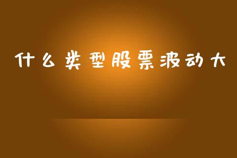 什么类型股票波动大_https://wap.lcjysmgs.com_金融交易_第1张
