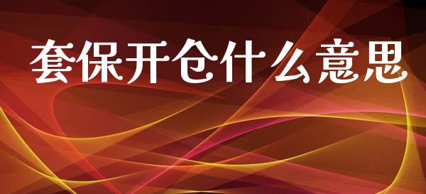 套保开仓什么意思_https://wap.lcjysmgs.com_债券基金_第1张