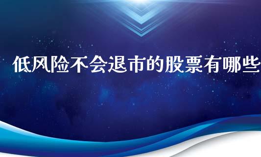 低风险不会退市的股票有哪些_https://wap.lcjysmgs.com_原油期货_第1张